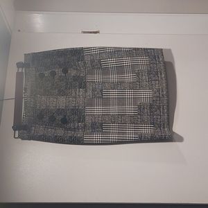 H&M Black & White Skirt Sz 8